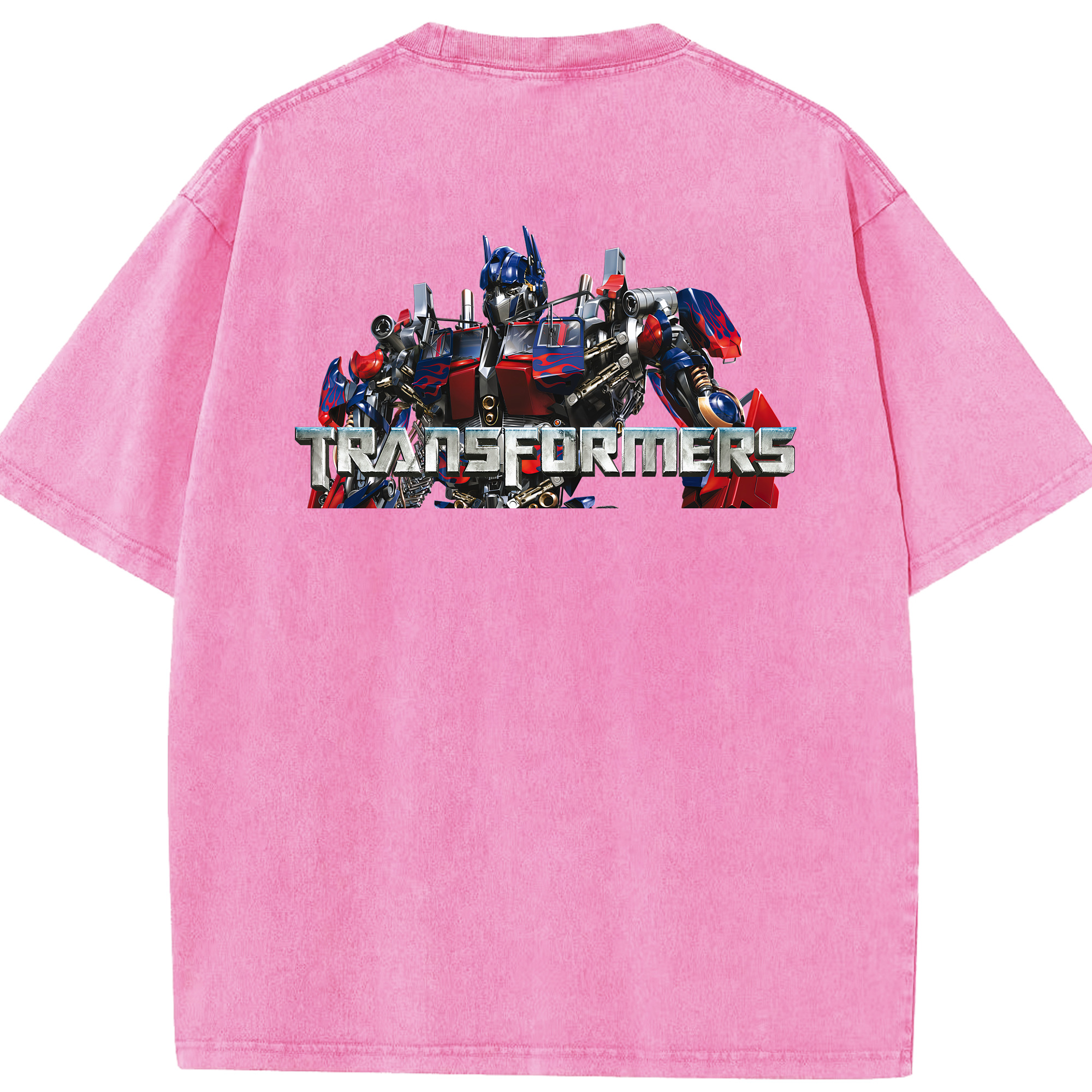 （画像用） Transformers トランスフォーマー 綿100% ヴィンテージ風 半袖Tシャツ（背面プリント）